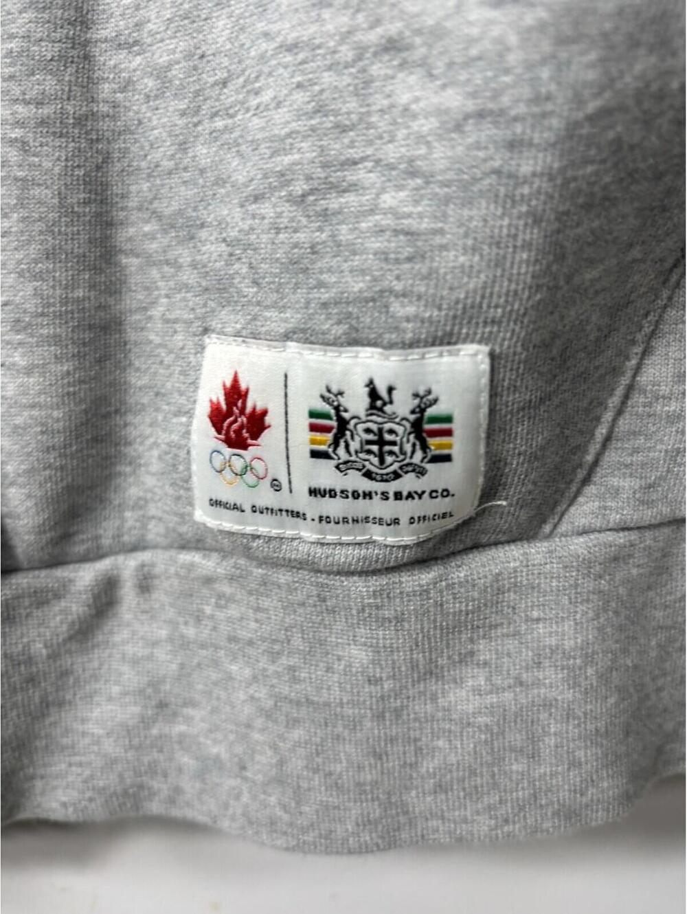 Hudson's Bay CO HBC Gray Sweatshirt Zip-up Men’s Medium - Picture 6 of 15